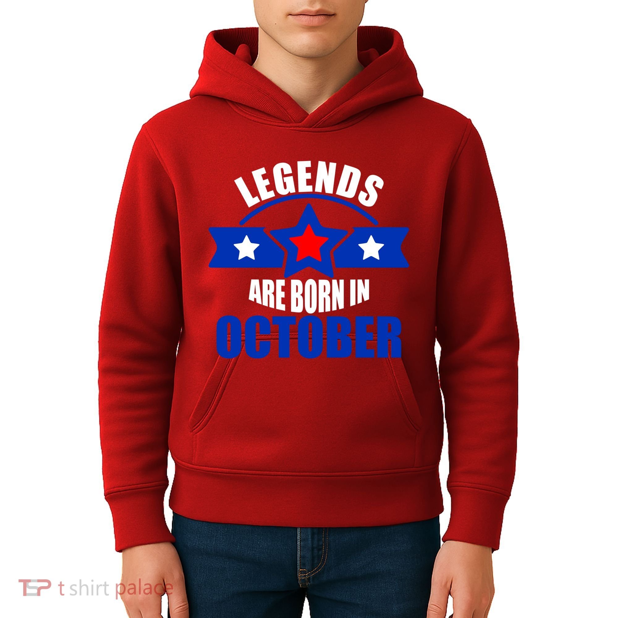 Legends Are Born in October Stars Kids Hoodie