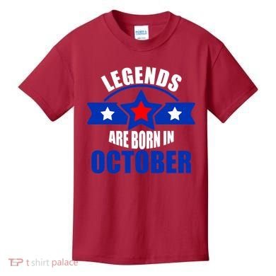 Legends Are Born in October Stars Kids T-Shirt
