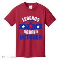 Legends Are Born in October Stars Kids T-Shirt thumb 0