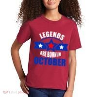 Legends Are Born in October Stars Kids T-Shirt thumb 2