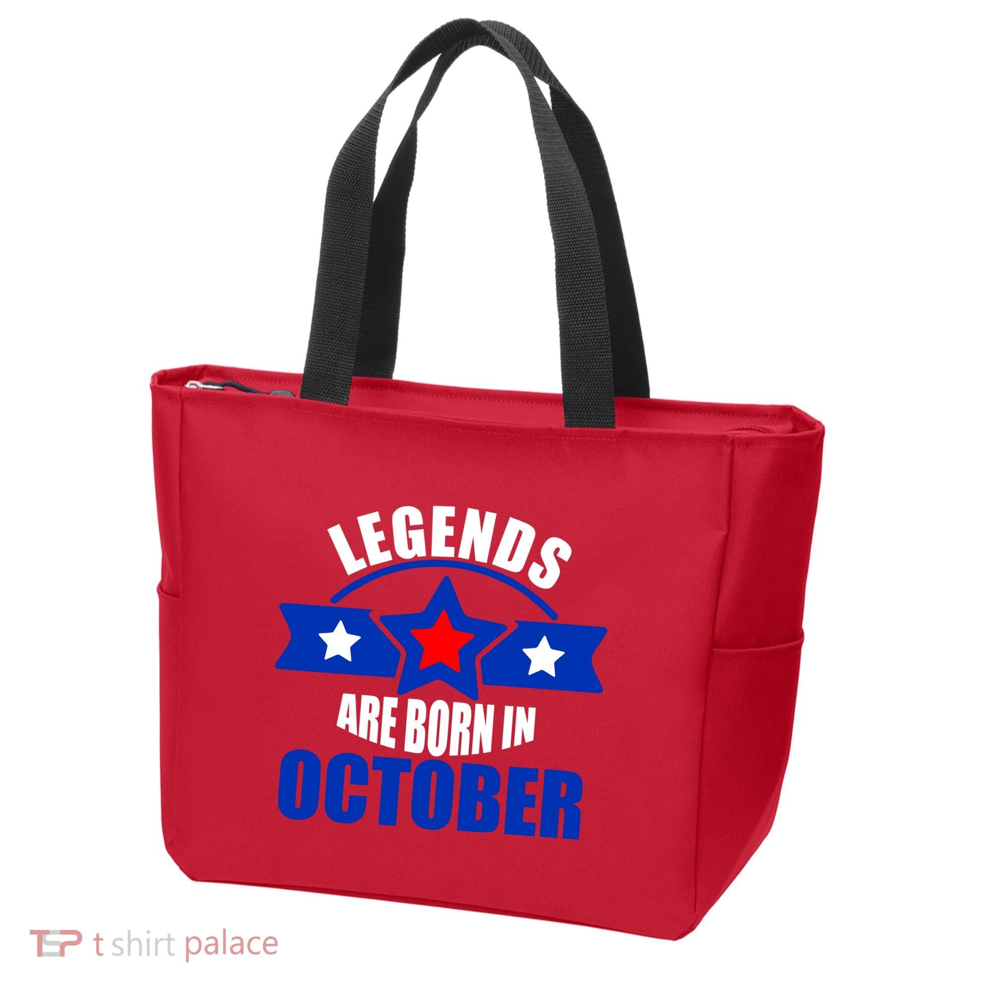 Legends Are Born in October Stars Tote Bag