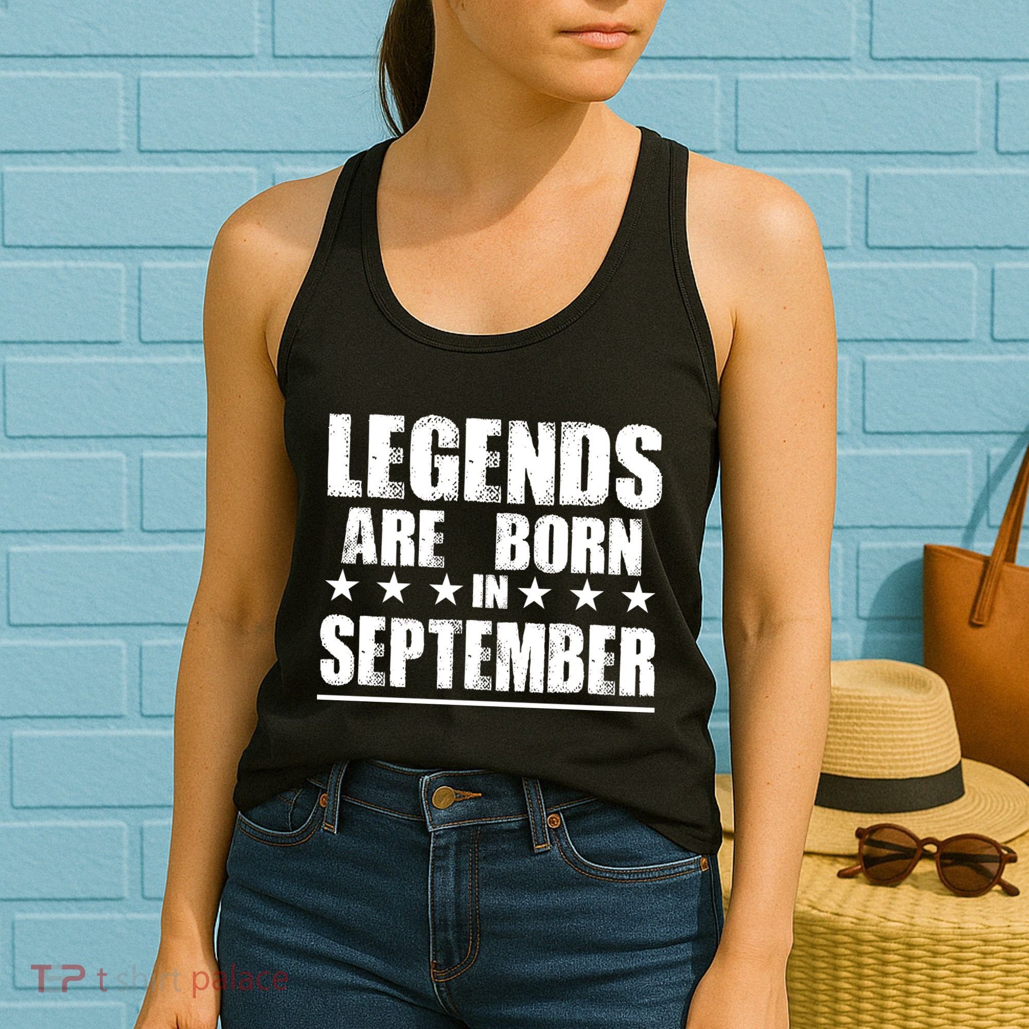 Legends Are Born In September Birthday Women's Tank Top