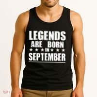 Legends Are Born In September Birthday Tank Top thumb 3