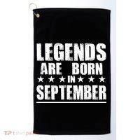 Legends Are Born In September Birthday Golf Towel thumb 0