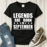 Legends Are Born In September Birthday Women's T-Shirt thumb 3