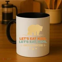 Let's Eat Kids Punctuation Matters Bear Funny Grammar Cool Gift Coffee Mug thumb 4