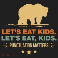 Let's Eat Kids Punctuation Matters Bear Funny Grammar Cool Gift Beanie thumb 2