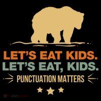 Let's Eat Kids Punctuation Matters Bear Funny Grammar Cool Gift Women's Hoodie thumb 2