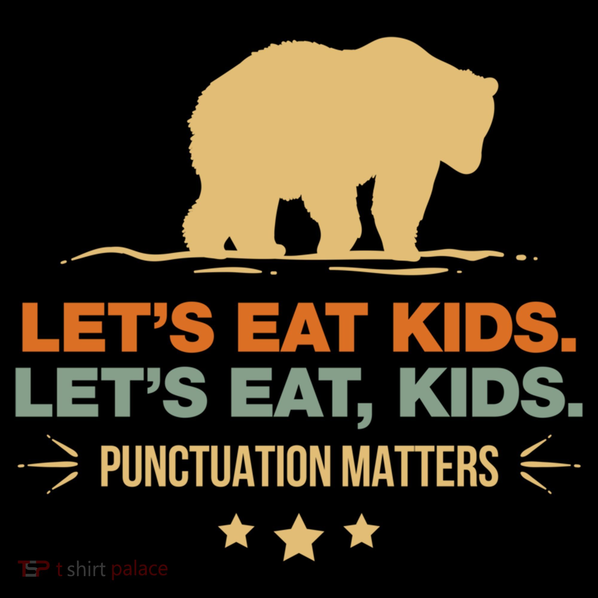 Let's Eat Kids Punctuation Matters Bear Funny Grammar Cool Gift Women's Hoodie