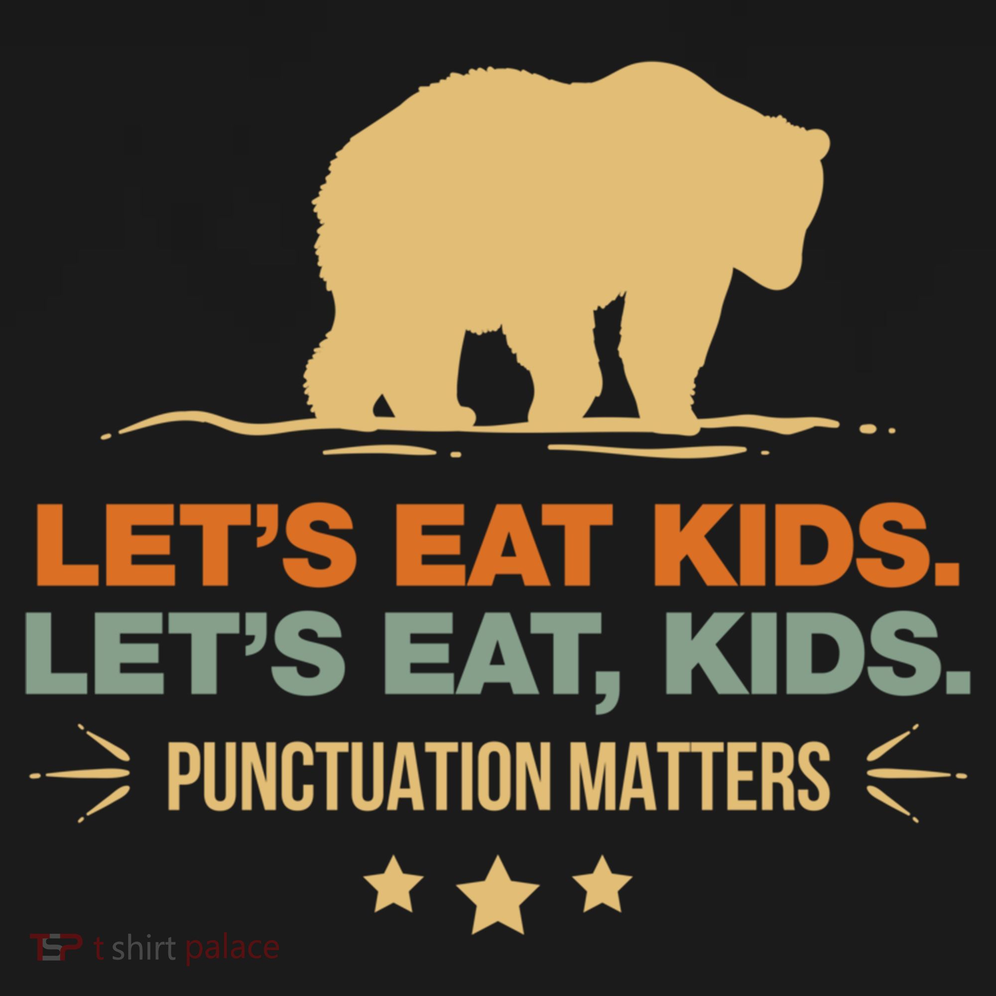 Let's Eat Kids Punctuation Matters Bear Funny Grammar Cool Gift Ornament