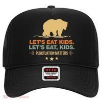 Let's Eat Kids Punctuation Matters Bear Funny Grammar Cool Gift Hat thumb 0