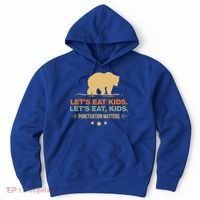 Let's Eat Kids Punctuation Matters Bear Funny Grammar Cool Gift Hoodie thumb 0