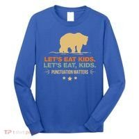 Let's Eat Kids Punctuation Matters Bear Funny Grammar Cool Gift Long Sleeve Shirt thumb 0