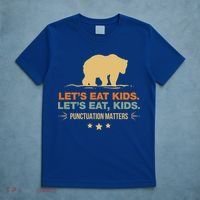 Let's Eat Kids Punctuation Matters Bear Funny Grammar Cool Gift T-Shirt thumb 5