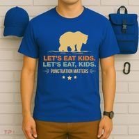 Let's Eat Kids Punctuation Matters Bear Funny Grammar Cool Gift T-Shirt thumb 6