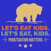 Let's Eat Kids Punctuation Matters Bear Funny Grammar Cool Gift Women's Tank Top thumb 5