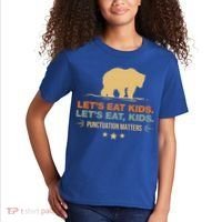 Let's Eat Kids Punctuation Matters Bear Funny Grammar Cool Gift Kids T-Shirt thumb 2