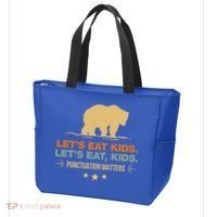Let's Eat Kids Punctuation Matters Bear Funny Grammar Cool Gift Tote Bag thumb 3