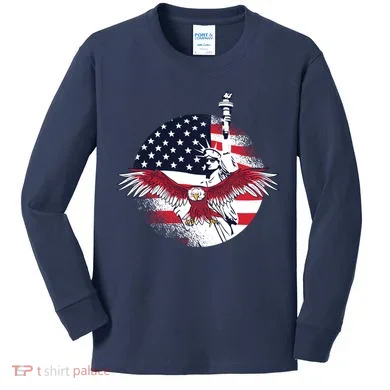 Liberty Eagle Kids Long Sleeve Shirt