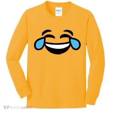Laugh Emoji Kids Long Sleeve Shirt