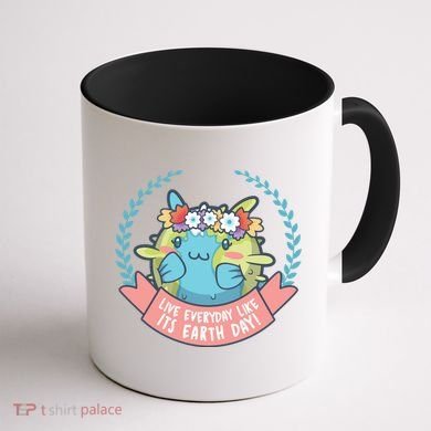 Live Everyday Like It's Earth Day Cute Coffee Mug back