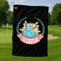 Live Everyday Like It's Earth Day Cute Golf Towel thumb 1