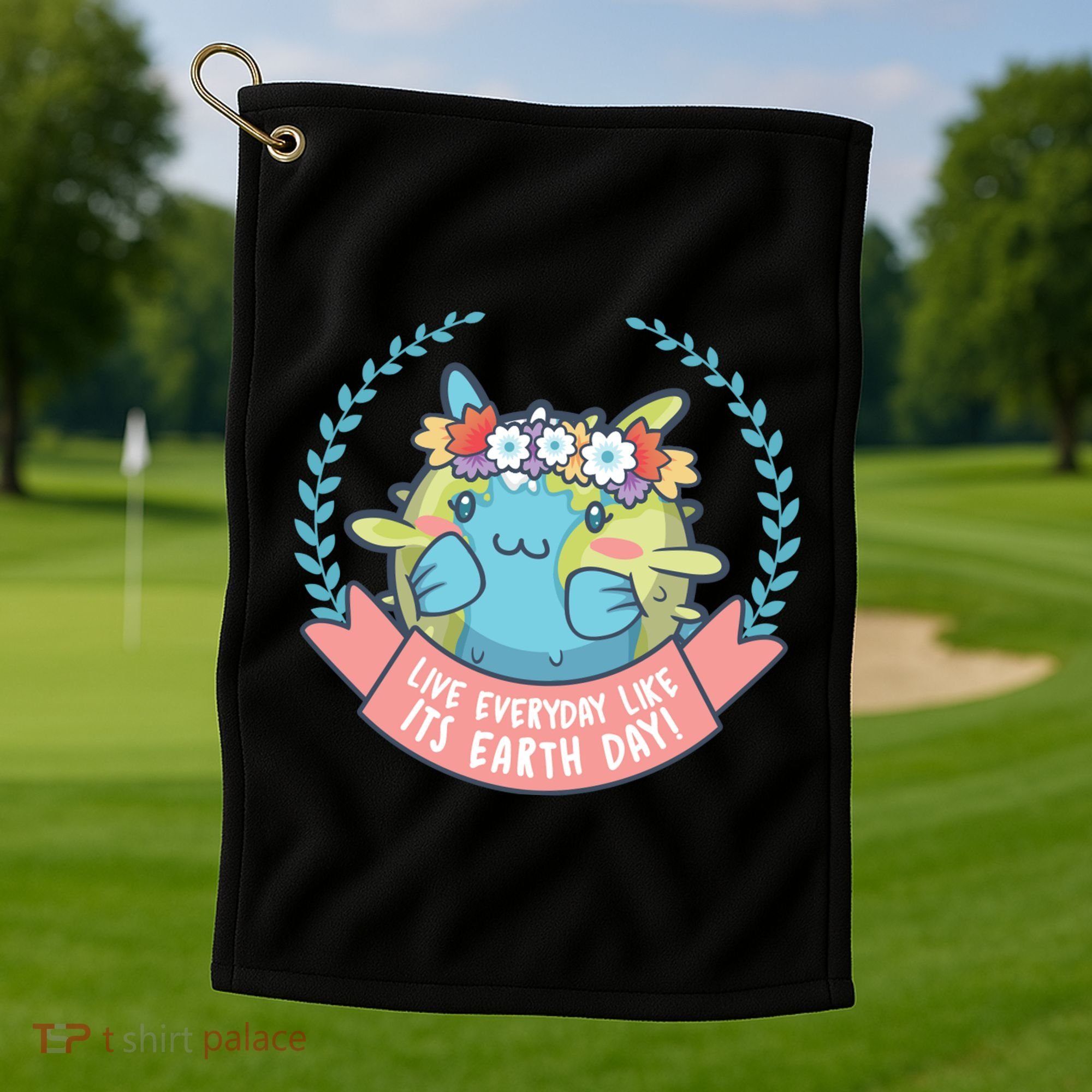 Live Everyday Like It's Earth Day Cute Golf Towel