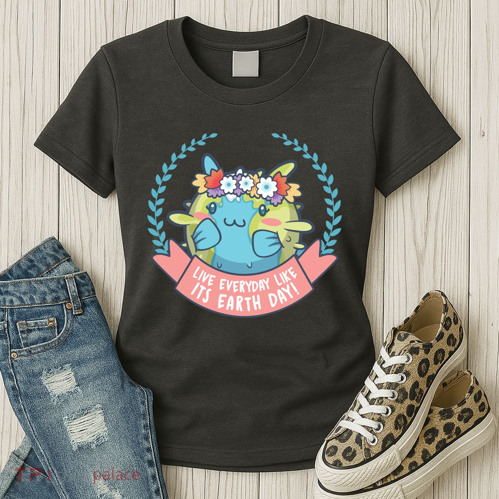 Live Everyday Like It's Earth Day Cute Women's T-Shirt