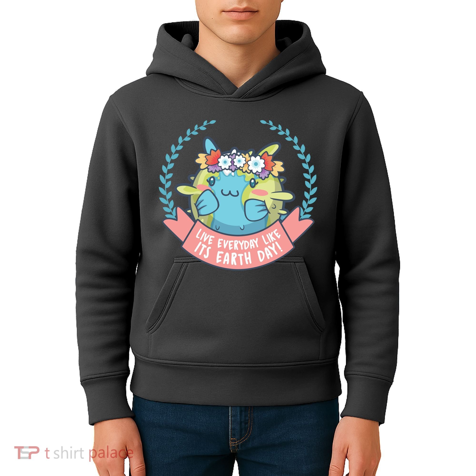 Live Everyday Like It's Earth Day Cute Kids Hoodie