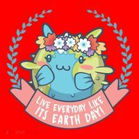 Live Everyday Like It's Earth Day Cute Santa Hat thumb 1