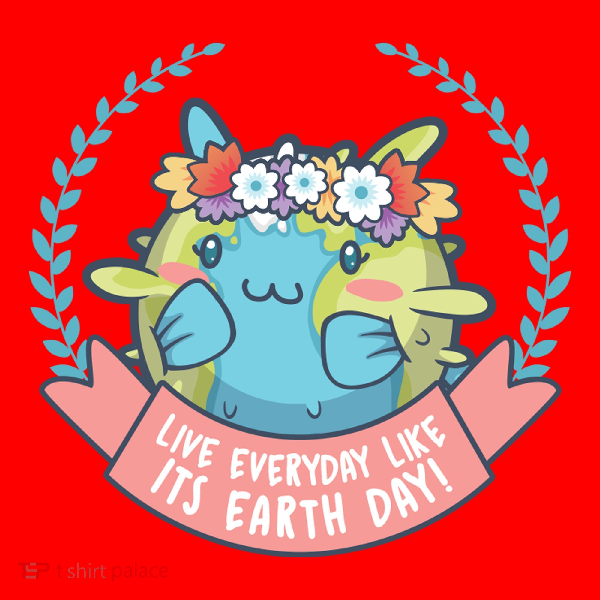 Live Everyday Like It's Earth Day Cute Santa Hat