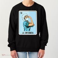 La Enfermera Mexican Slang Chicano Bingo Cards Women's Sweatshirt thumb 0