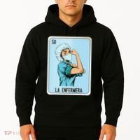 La Enfermera Mexican Slang Chicano Bingo Cards Hoodie thumb 2
