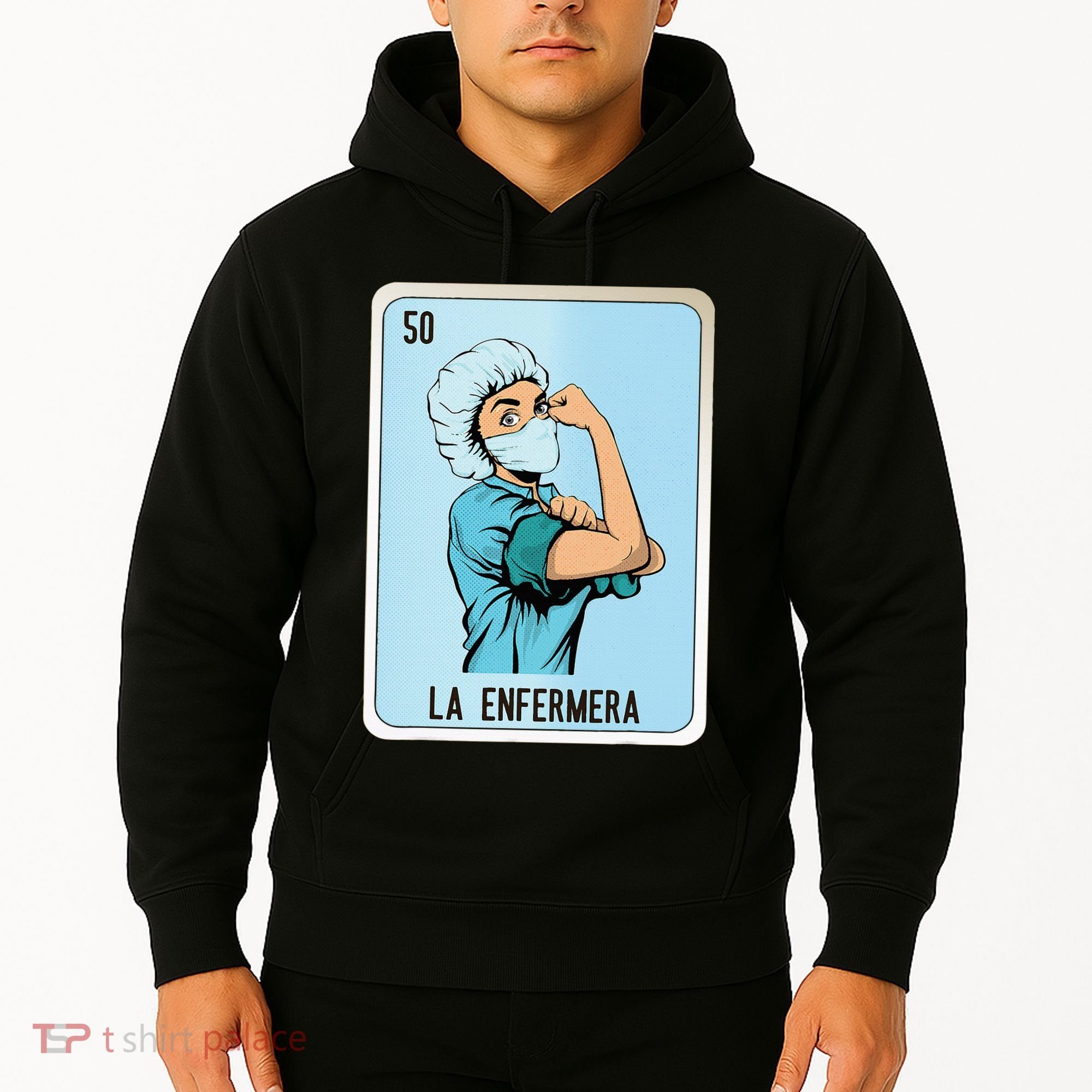 La Enfermera Mexican Slang Chicano Bingo Cards Hoodie