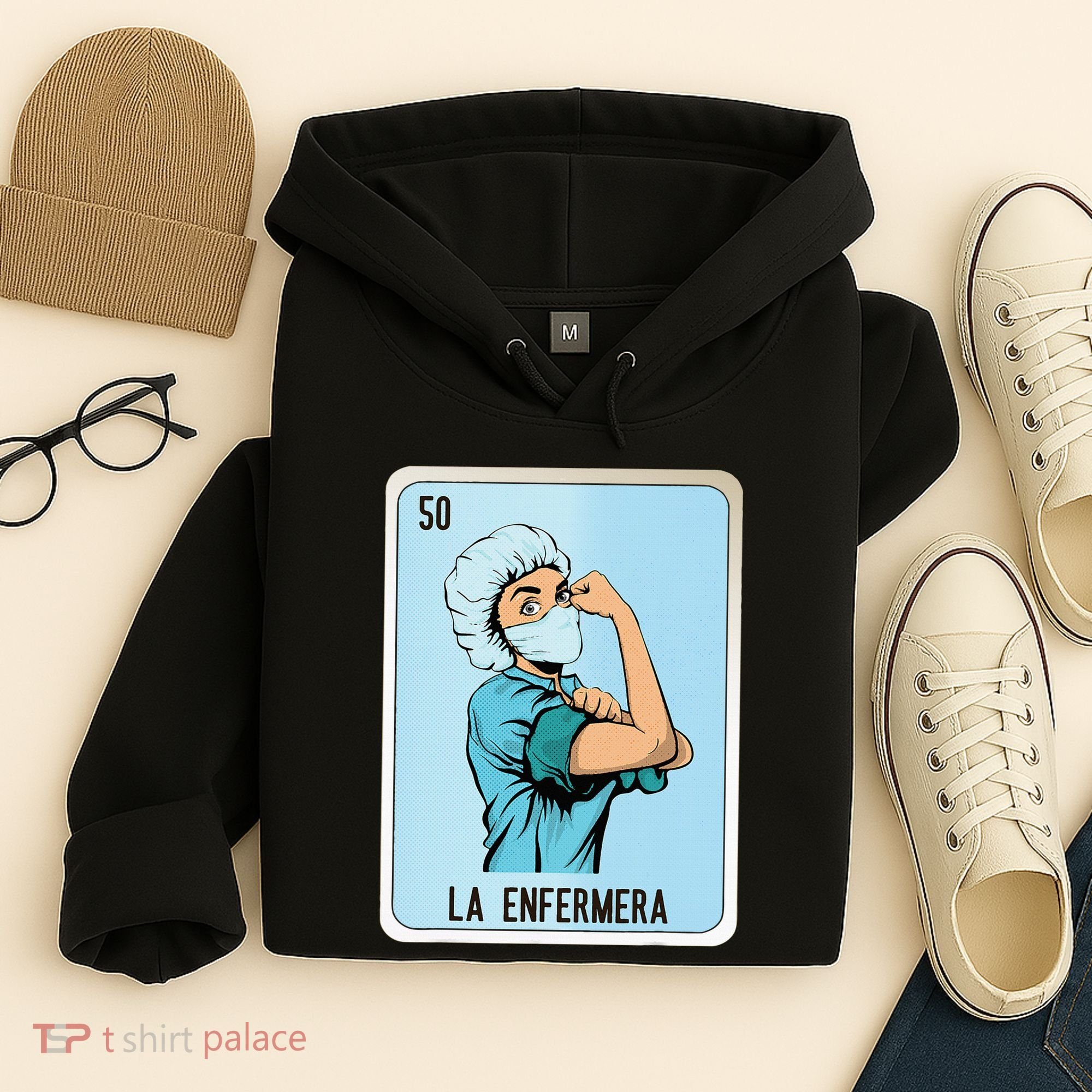 La Enfermera Mexican Slang Chicano Bingo Cards Hoodie