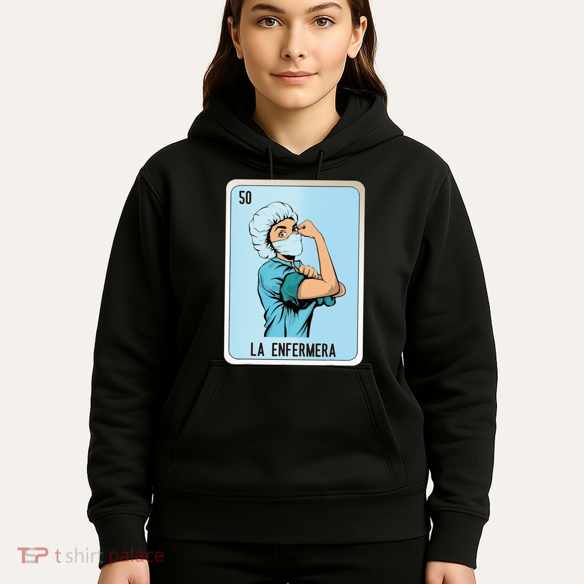 La Enfermera Mexican Slang Chicano Bingo Cards Hoodie