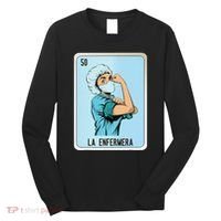 La Enfermera Mexican Slang Chicano Bingo Cards Long Sleeve Shirt thumb 0