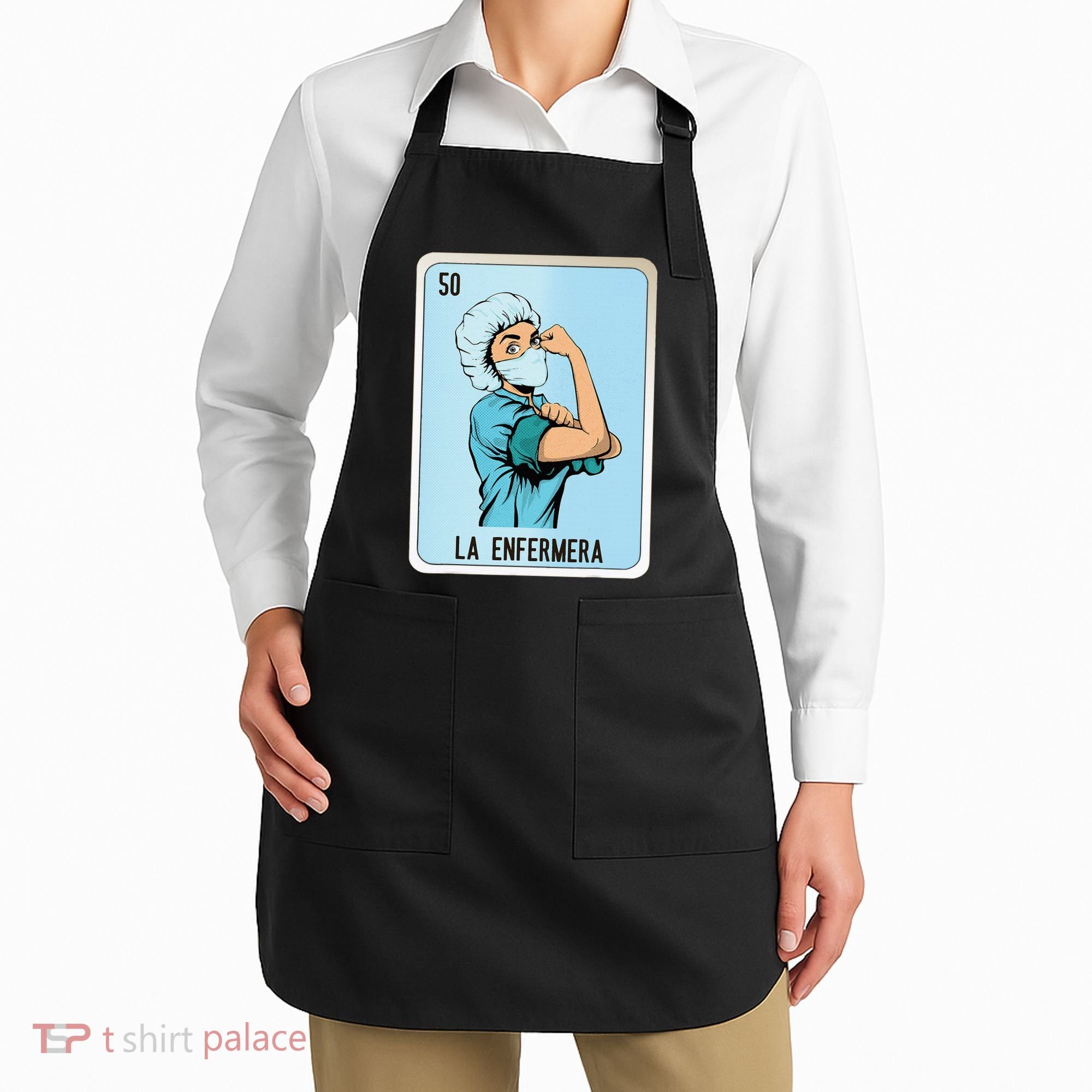 La Enfermera Mexican Slang Chicano Bingo Cards Apron