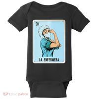 La Enfermera Mexican Slang Chicano Bingo Cards Baby Bodysuit thumb 0