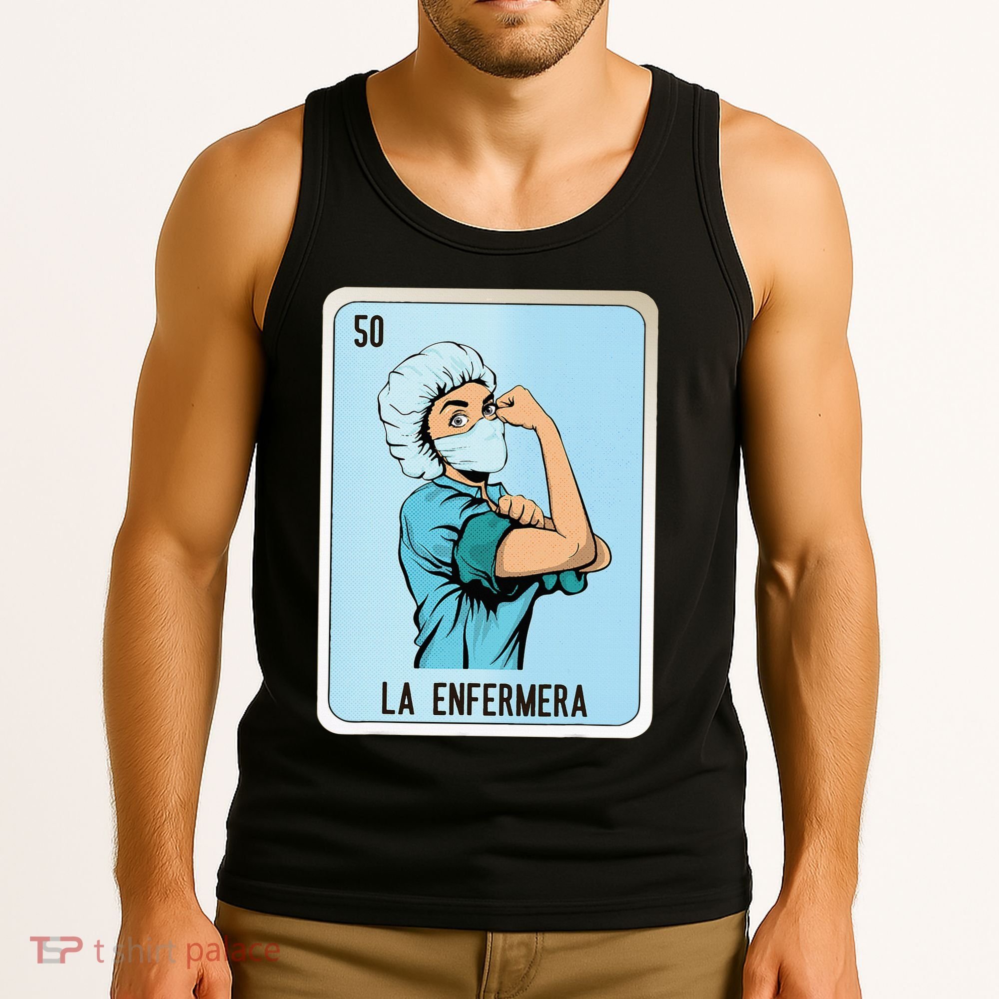La Enfermera Mexican Slang Chicano Bingo Cards Tank Top