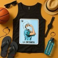La Enfermera Mexican Slang Chicano Bingo Cards Tank Top thumb 4