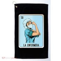 La Enfermera Mexican Slang Chicano Bingo Cards Golf Towel thumb 0