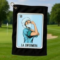 La Enfermera Mexican Slang Chicano Bingo Cards Golf Towel thumb 1