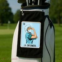 La Enfermera Mexican Slang Chicano Bingo Cards Golf Towel thumb 2