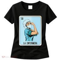 La Enfermera Mexican Slang Chicano Bingo Cards Women's T-Shirt thumb 0