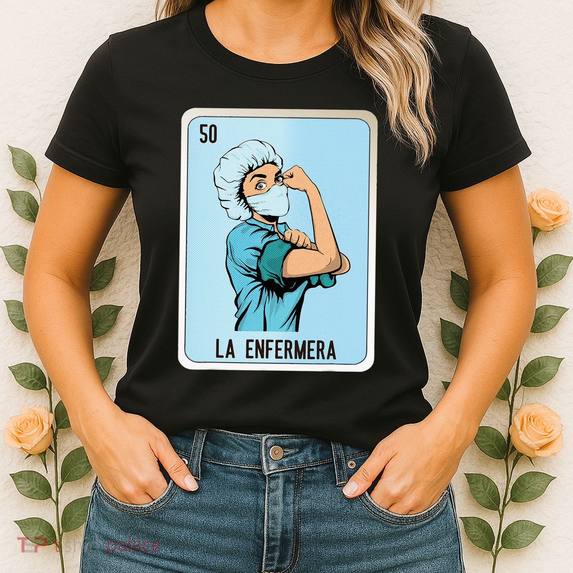 La Enfermera Mexican Slang Chicano Bingo Cards Women's T-Shirt