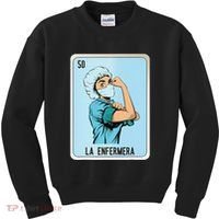 La Enfermera Mexican Slang Chicano Bingo Cards Kids Sweatshirt thumb 0