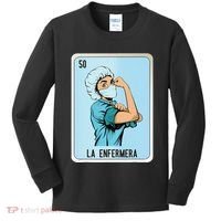 La Enfermera Mexican Slang Chicano Bingo Cards Kids Long Sleeve Shirt thumb 0