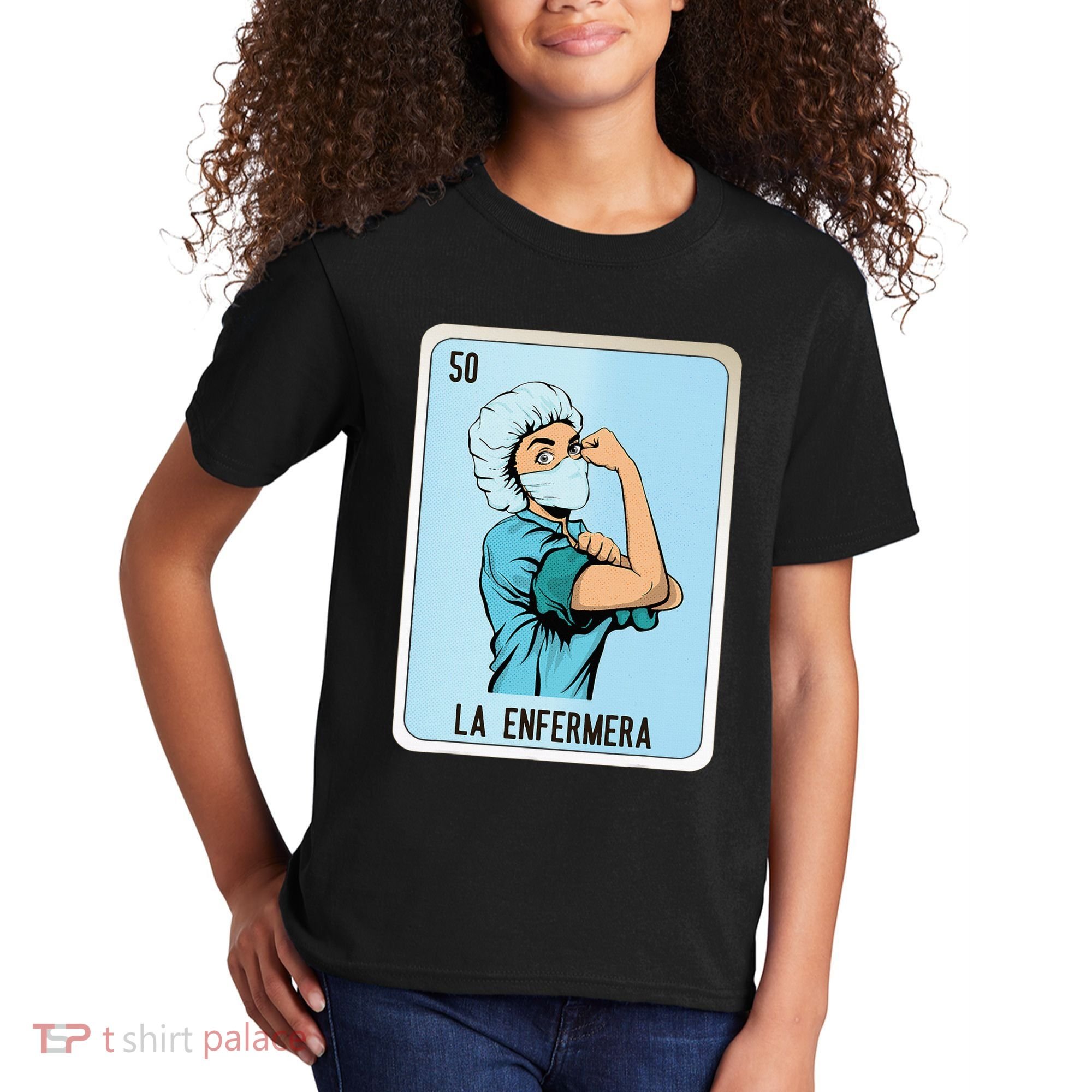 La Enfermera Mexican Slang Chicano Bingo Cards Kids T-Shirt