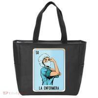 La Enfermera Mexican Slang Chicano Bingo Cards Tote Bag thumb 0